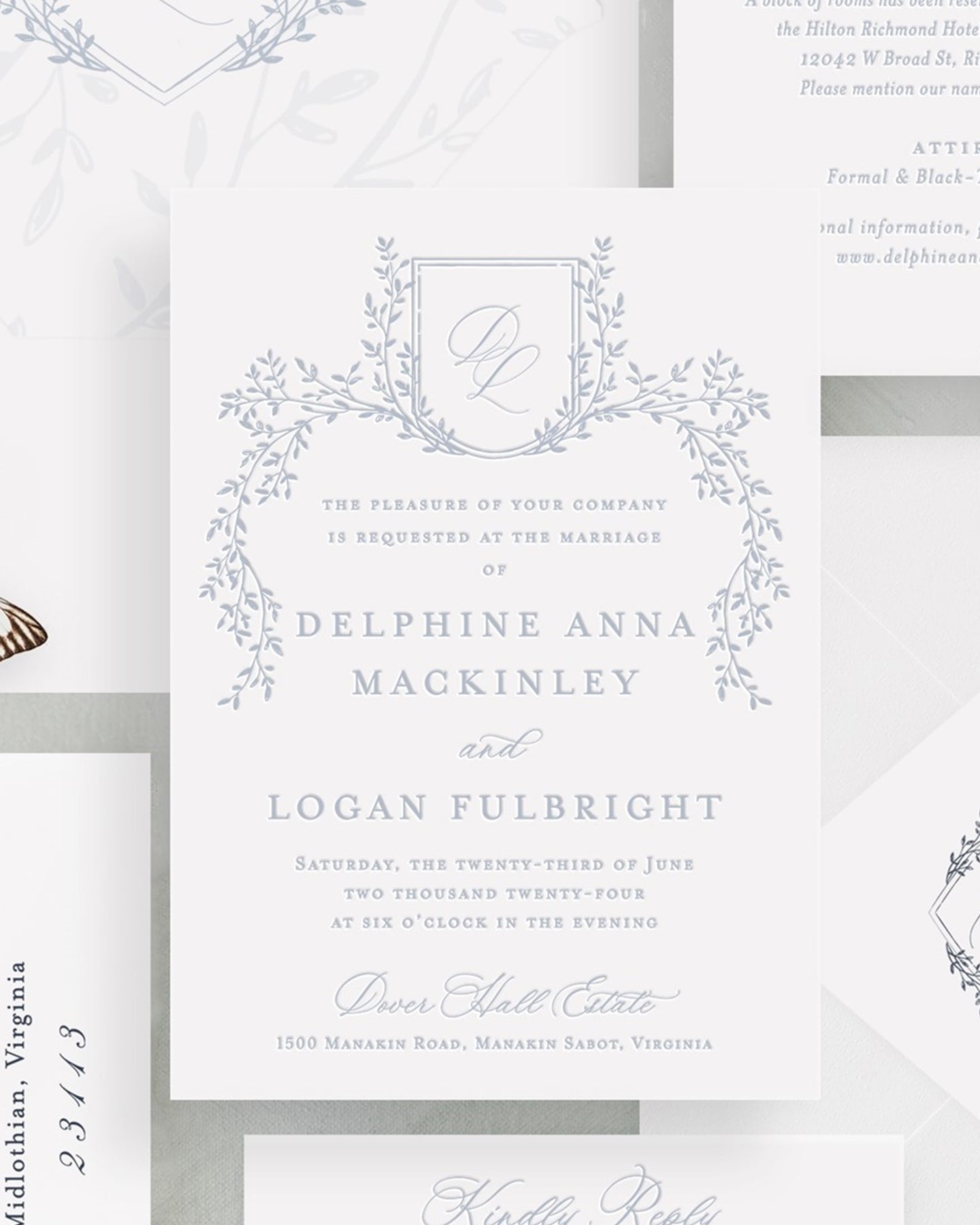 Delphine Wedding Invitation Suite