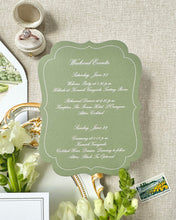 Load image into Gallery viewer, Die-Cut Upgrade | Elegant Shaped Cards for Semi-Custom Suites