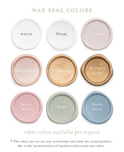 Load image into Gallery viewer, six different colors of wax seal on a white background