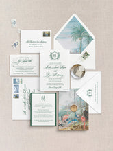 Load image into Gallery viewer, a wedding suite with a tropical theme
