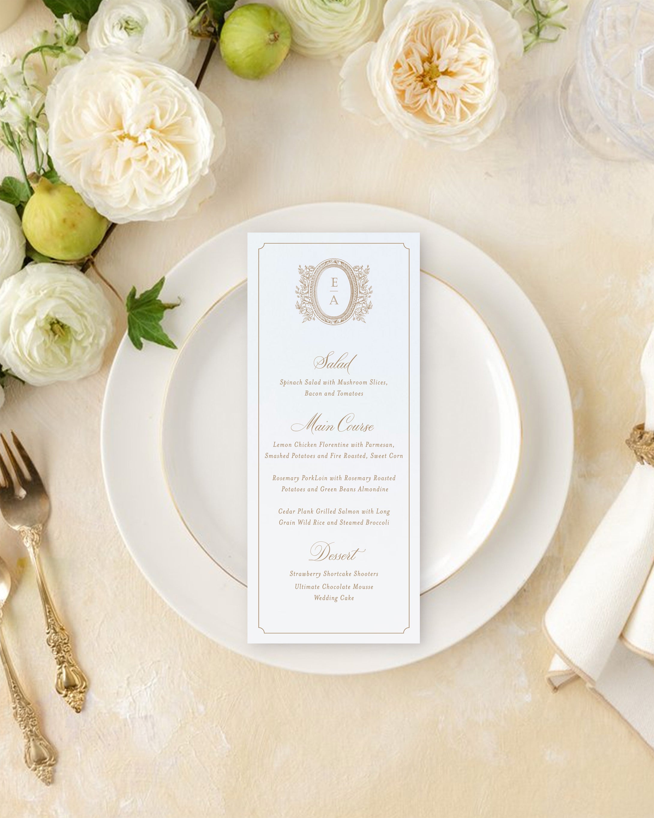 Celeste Menu Cards