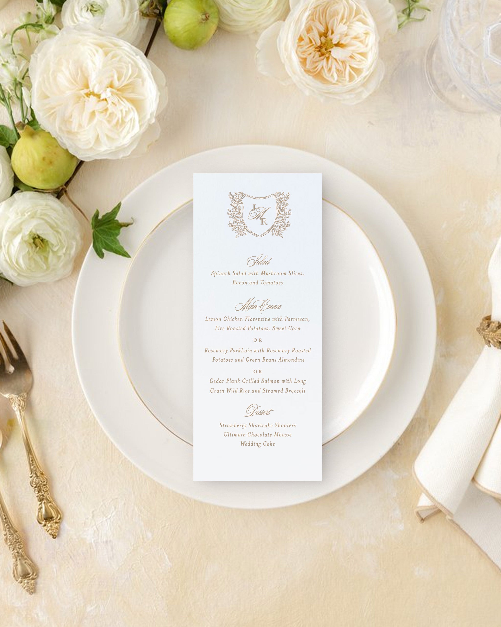 Juliette Menu Cards