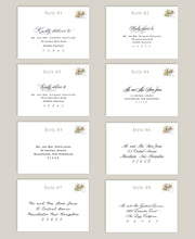 Load image into Gallery viewer, a set of six business cards with flowers on them
